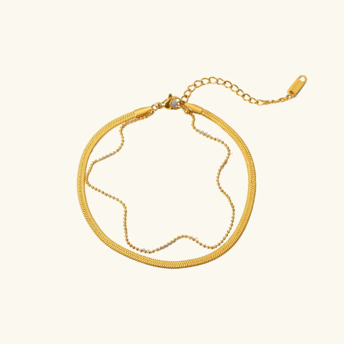 GEMMA. Layered Chain Anklet
