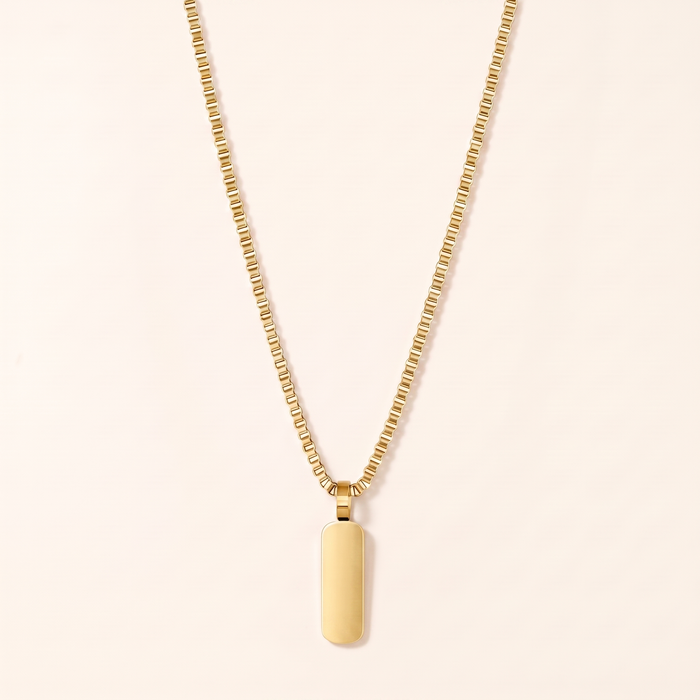 ASHER. Minimal Bar Pendant Necklace