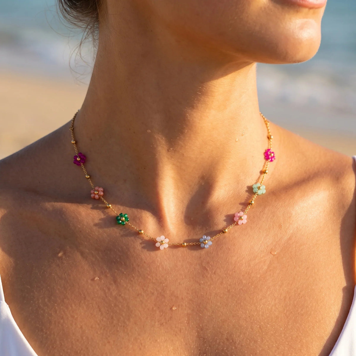 MYRA. Floral Charm Necklace