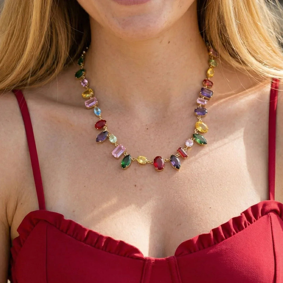 AMARA. Gemstone Statement Necklace