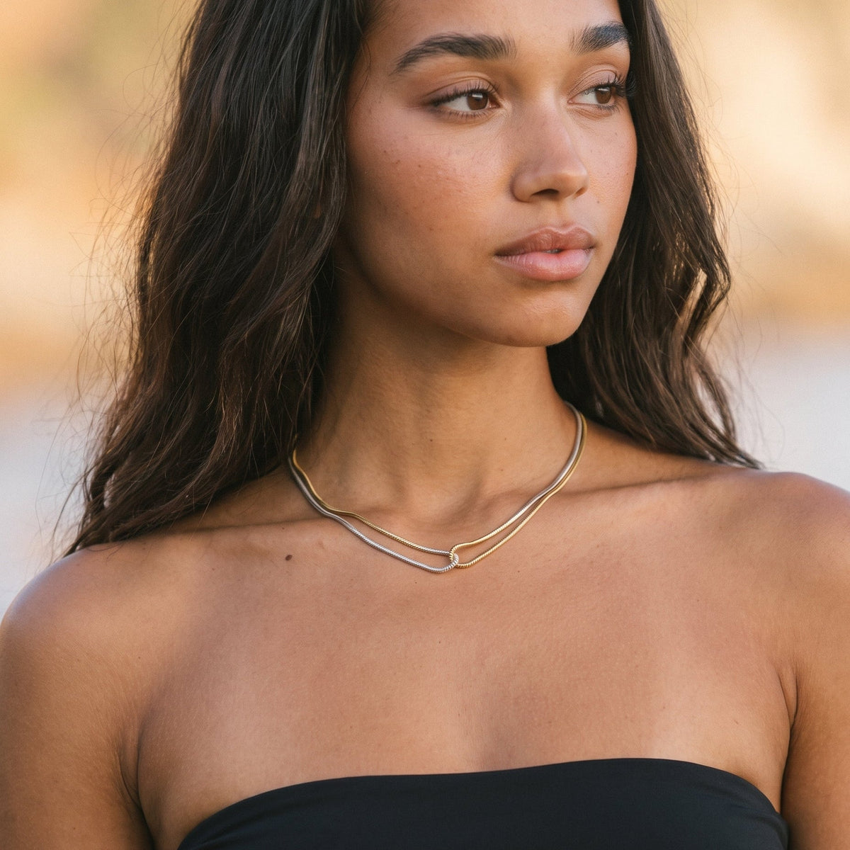 ROWAN. Two Tone Chain Necklace