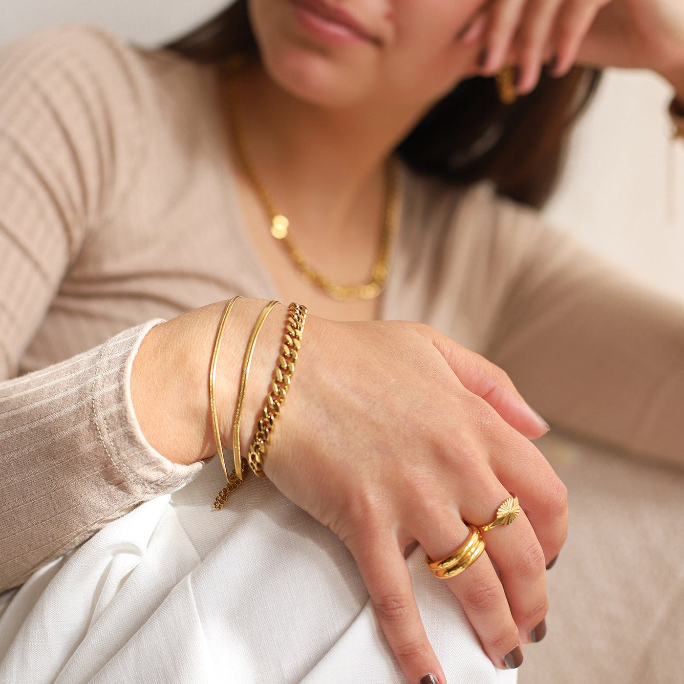 SASHA. Double Snake Bracelet