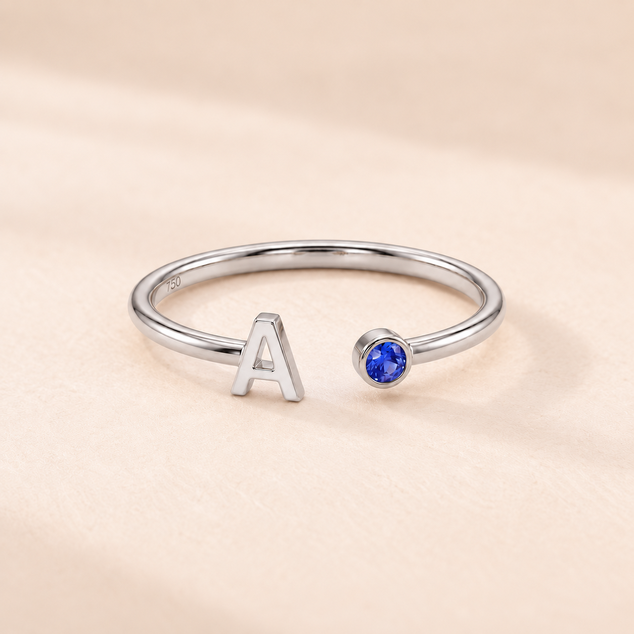 ARIA. Initial Birthstone Ring