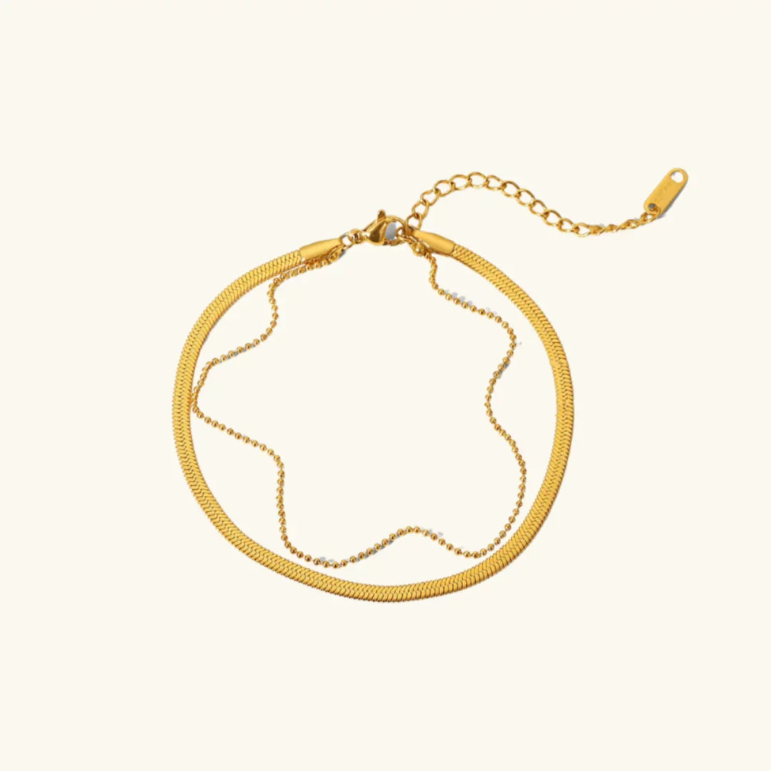 GEMMA. Layered Chain Anklet