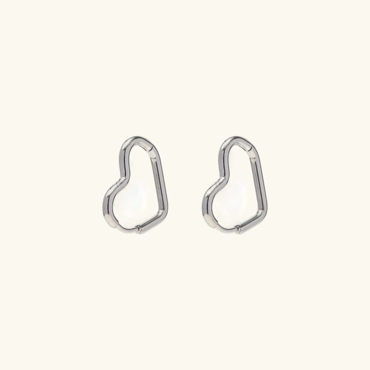 ELOISE. Heart Hoop Earrings