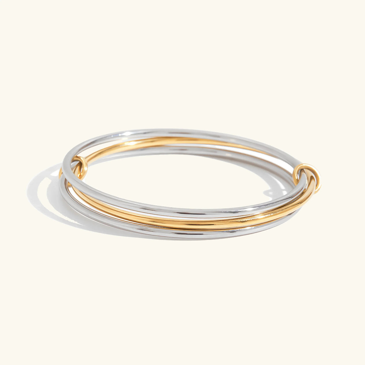 VIOLET. Two Tone Stacked Bangle