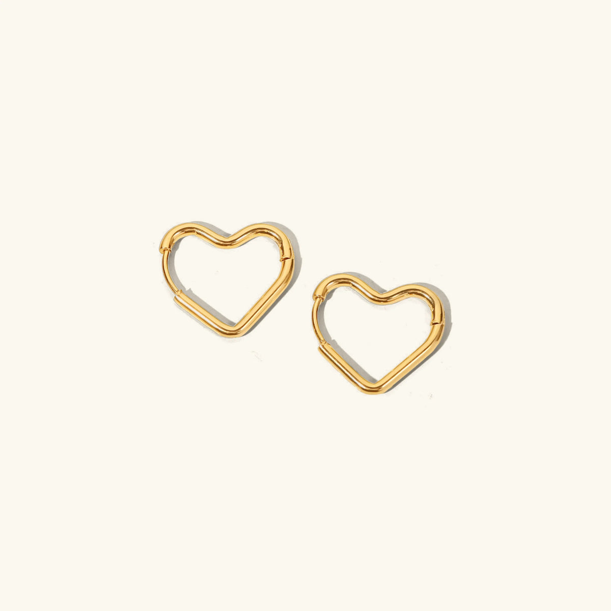 ELOISE. Heart Hoop Earrings