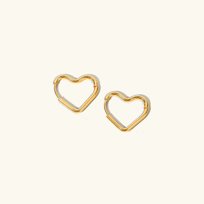 ELOISE. Heart Hoop Earrings