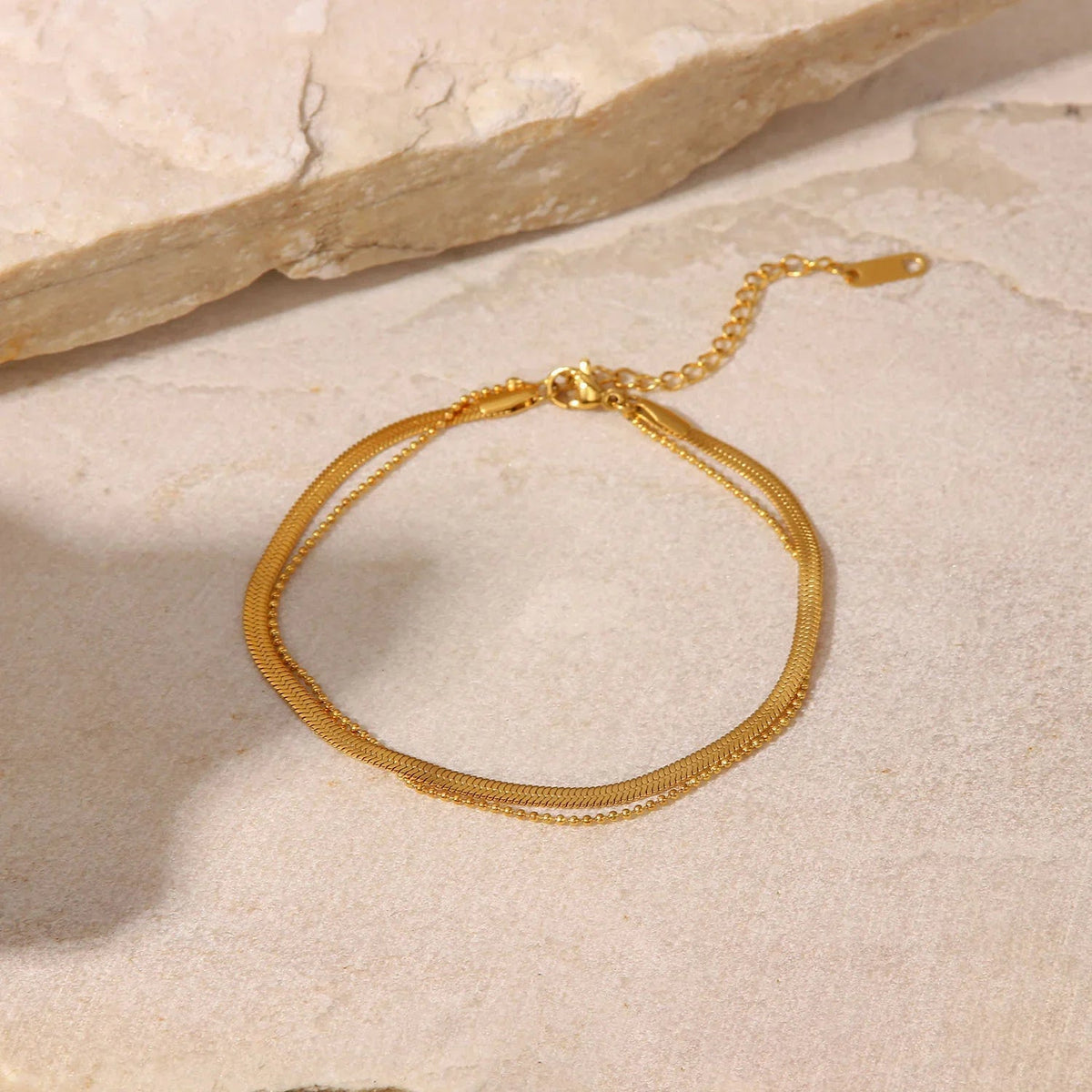 GEMMA. Layered Chain Anklet