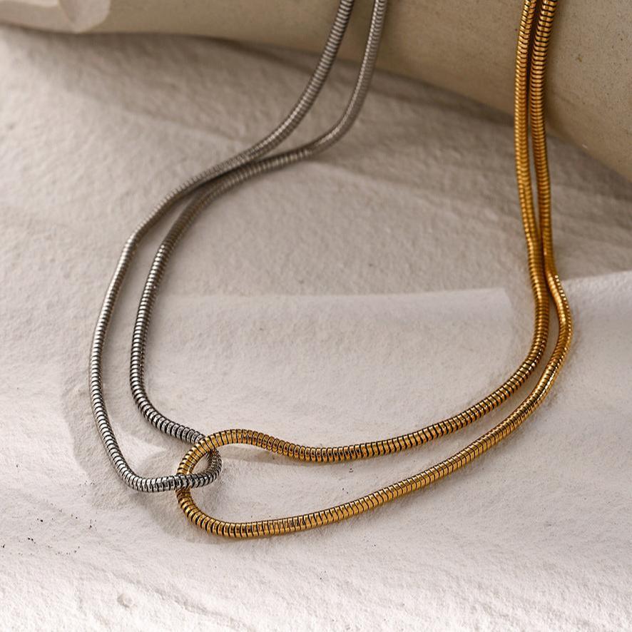 ROWAN. Two Tone Chain Necklace