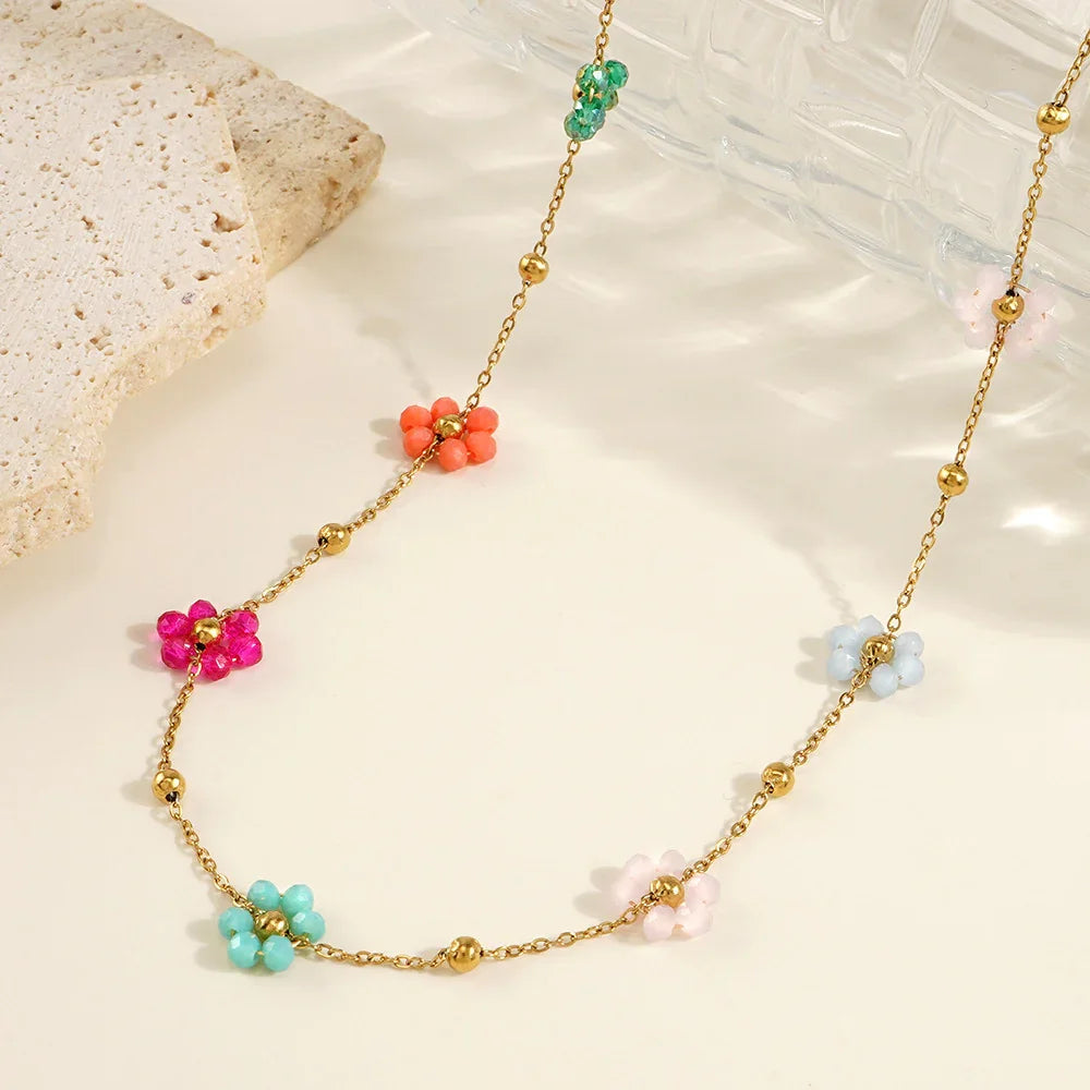 MYRA. Floral Charm Necklace
