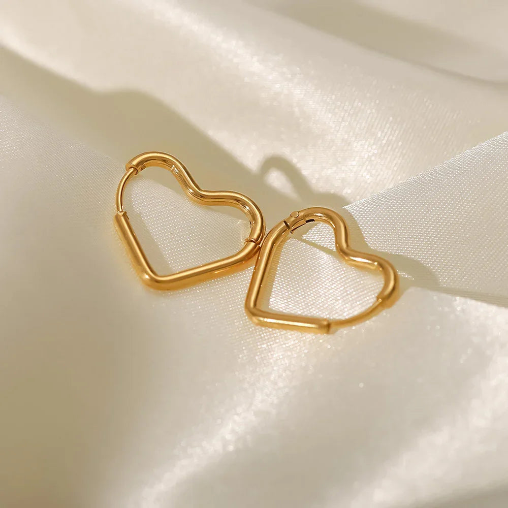 ELOISE. Heart Hoop Earrings