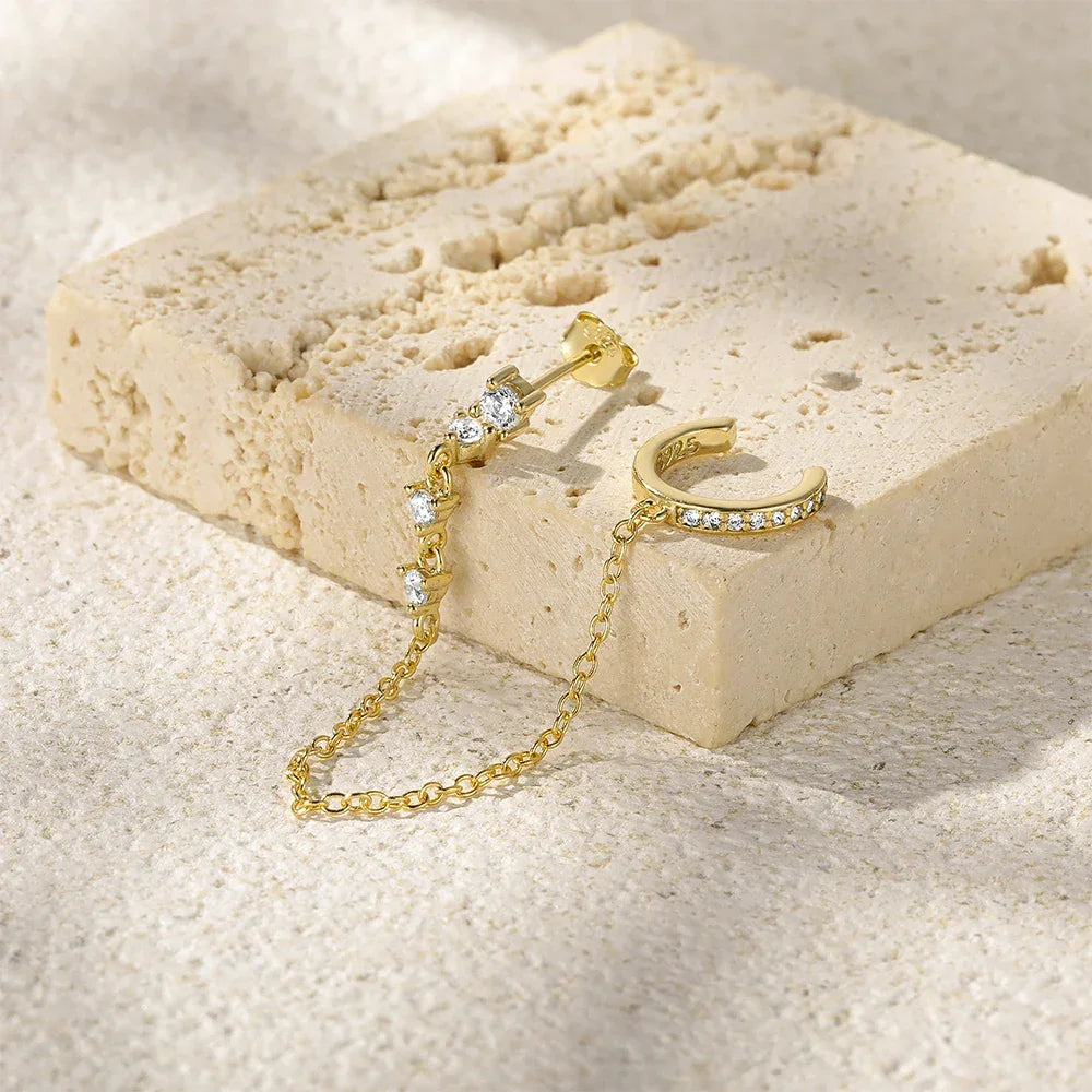JOSIE. Chain Cuff Earrings