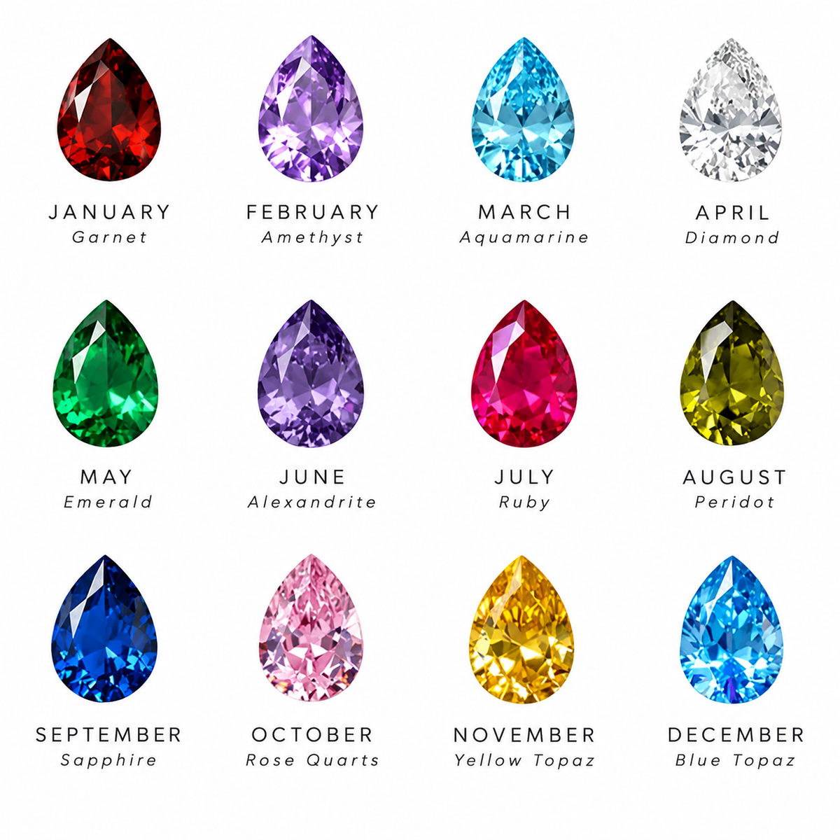 ROSALIE. Birthstone Necklace