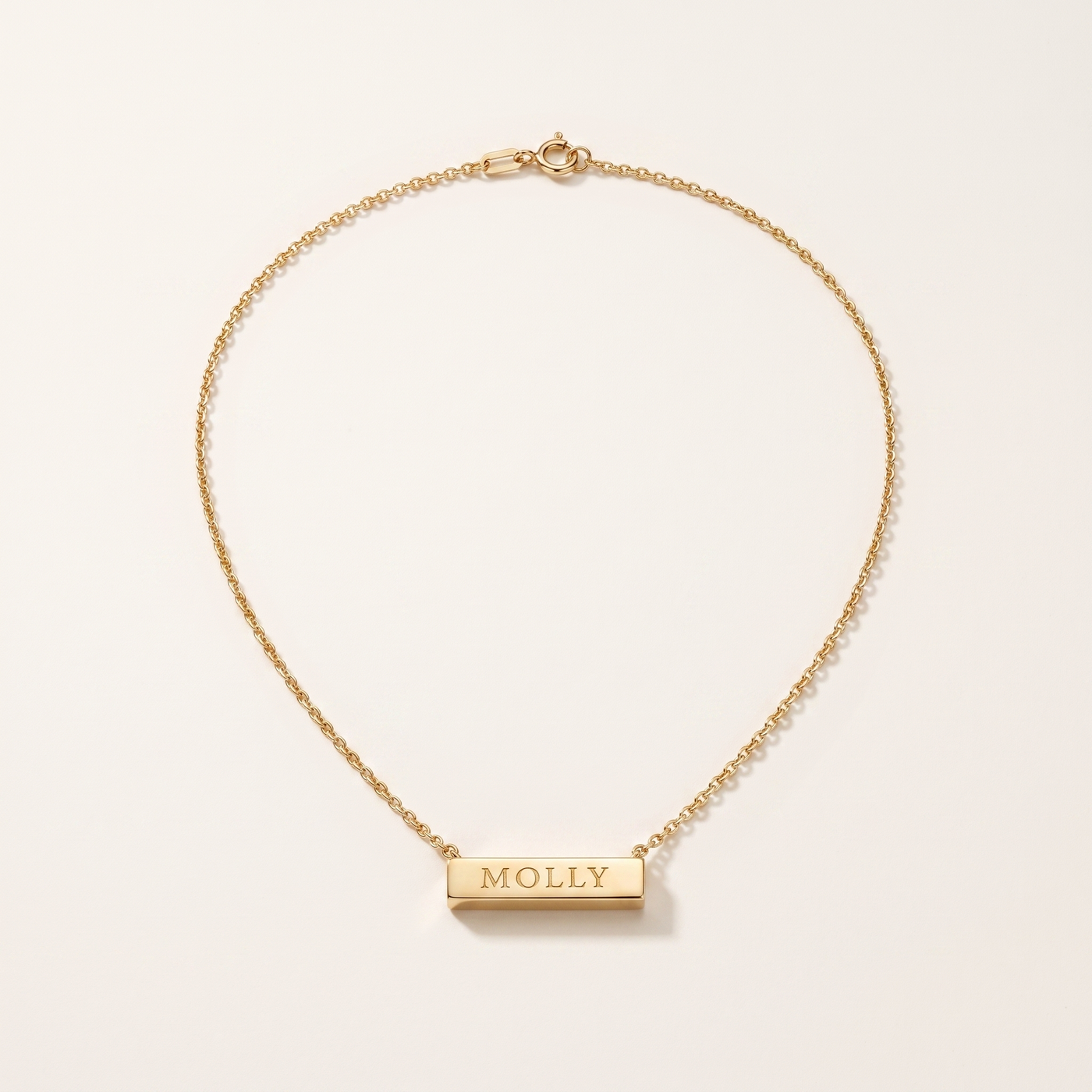 MOLLY. Engraved Bar Necklace