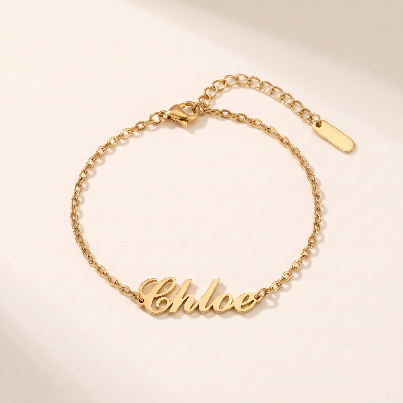 CHLOE. Script Name Bracelet