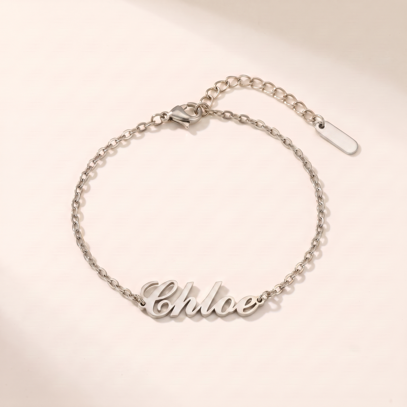 CHLOE. Script Name Bracelet