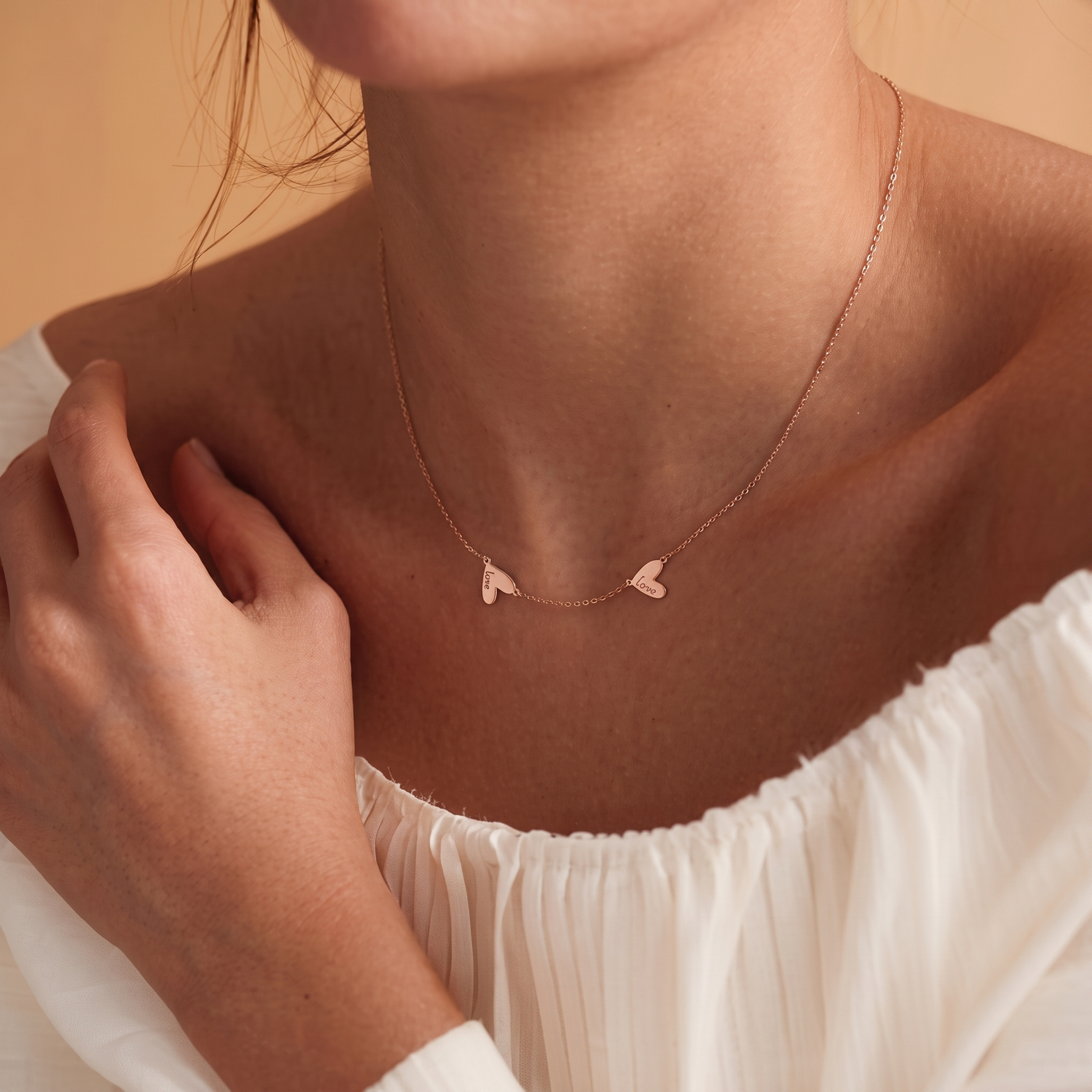 ROISIN. Engraved Heart Necklace