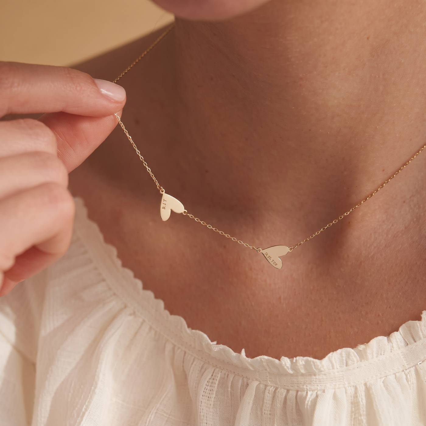 ROISIN. Engraved Heart Necklace