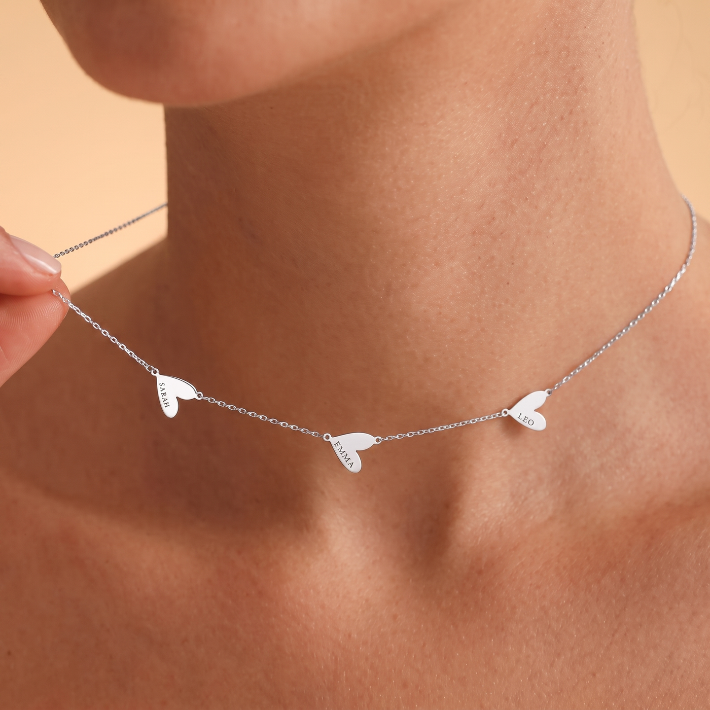 ROISIN. Engraved Heart Necklace