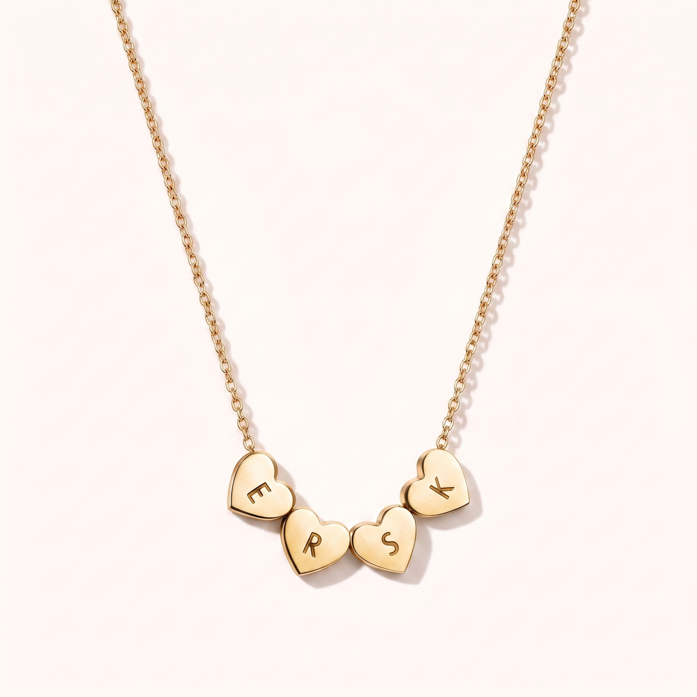 NESSA. Mini Heart Initials Necklace