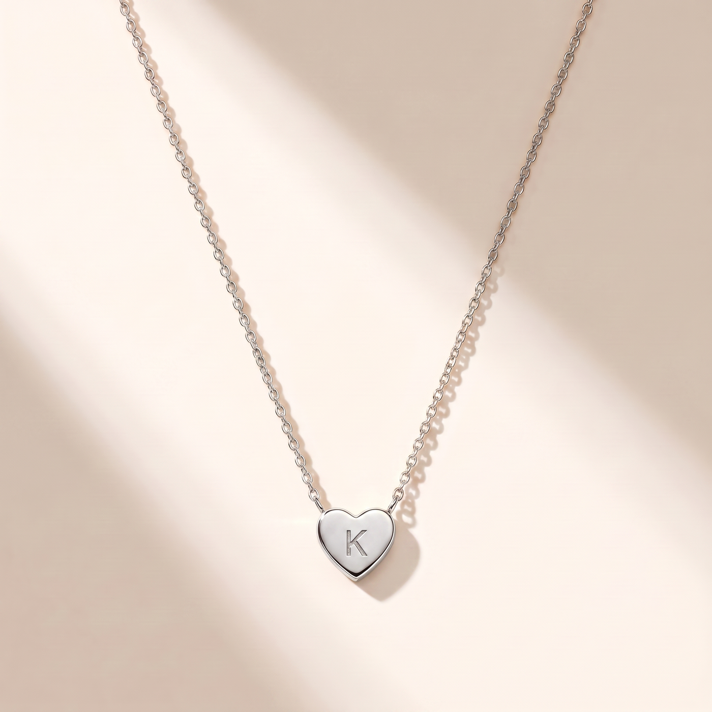 NESSA. Mini Heart Initials Necklace