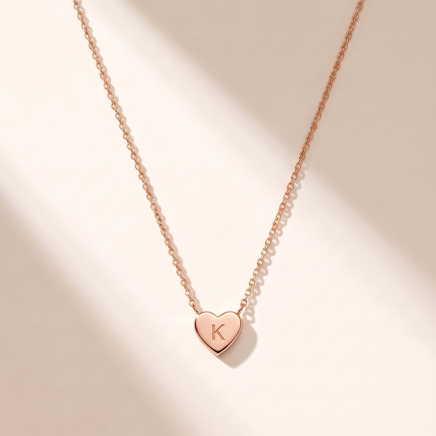 NESSA. Mini Heart Initials Necklace