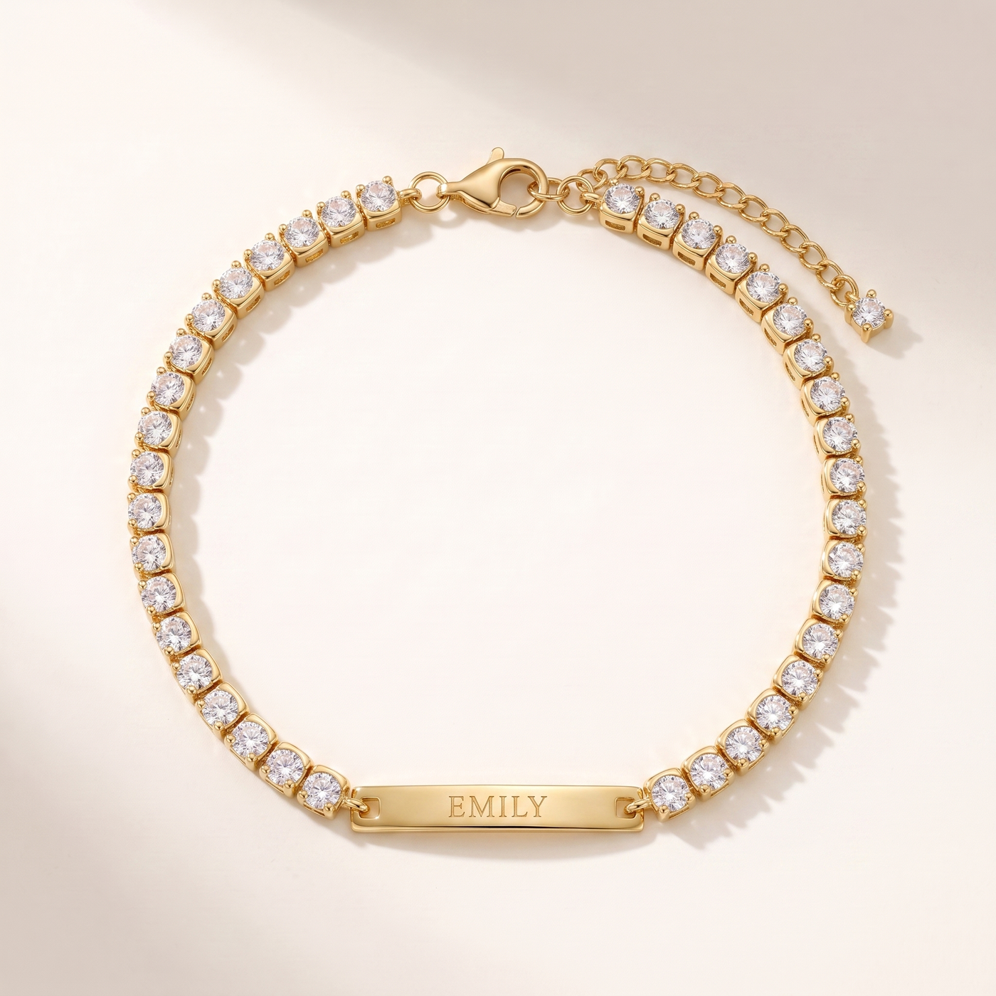 LEXIE. Engravable Tennis Bracelet