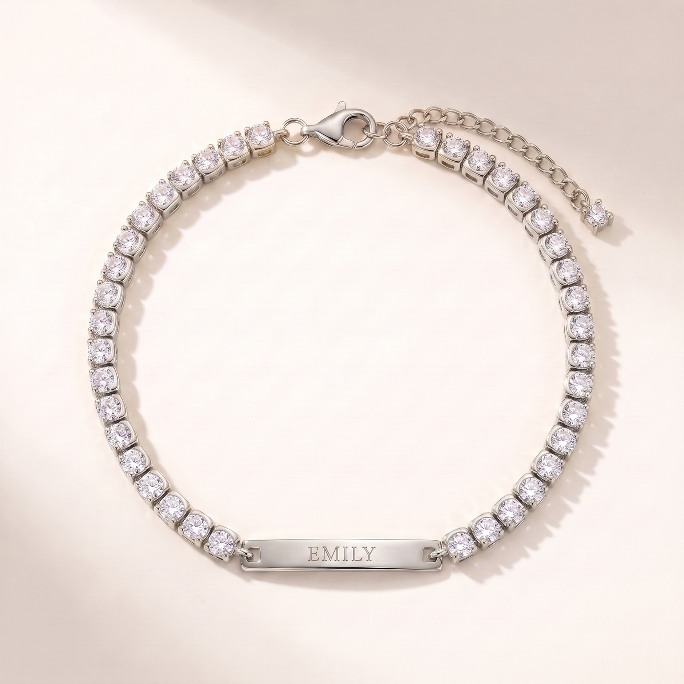 LEXIE. Engravable Tennis Bracelet