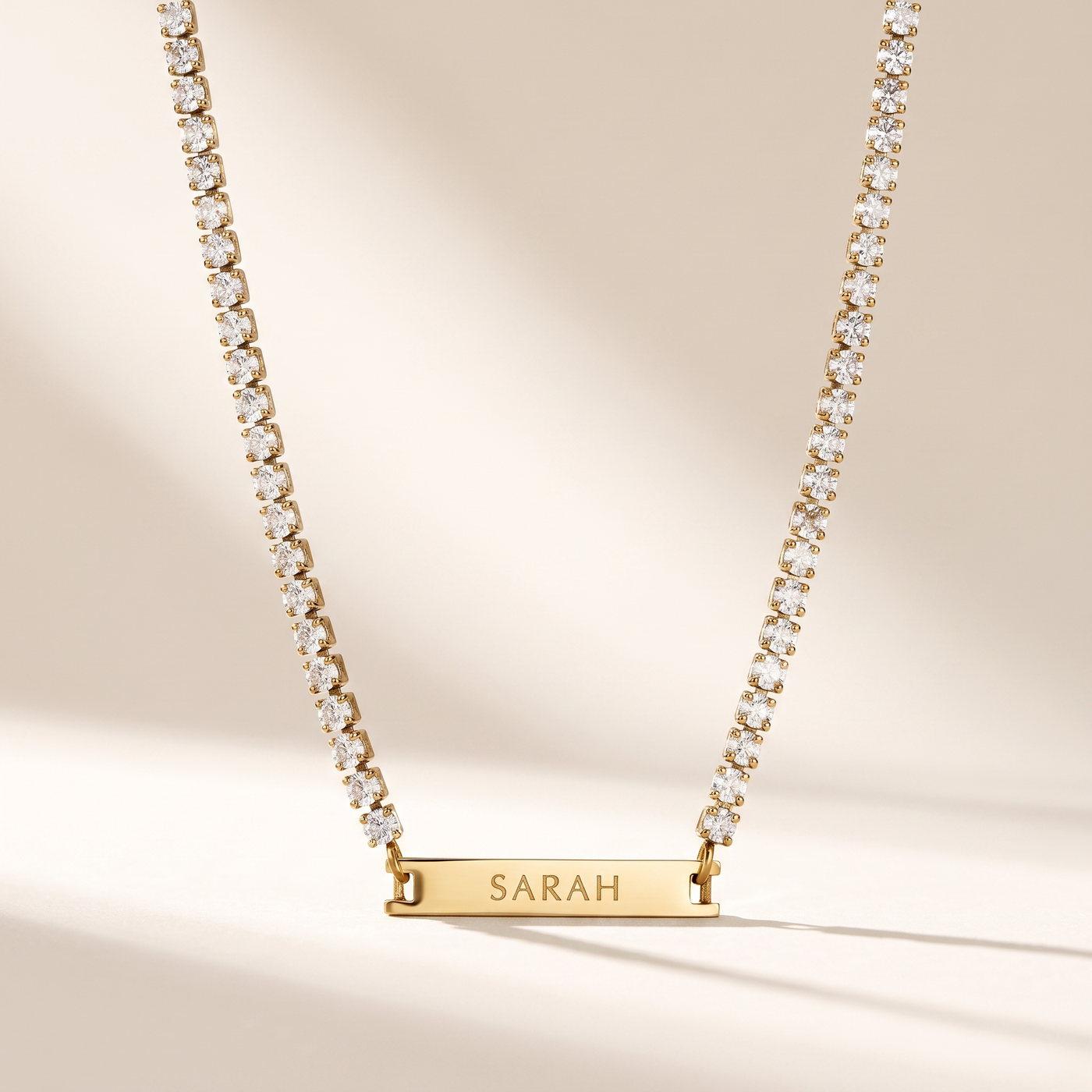 LEXIE. Engravable Tennis Necklace