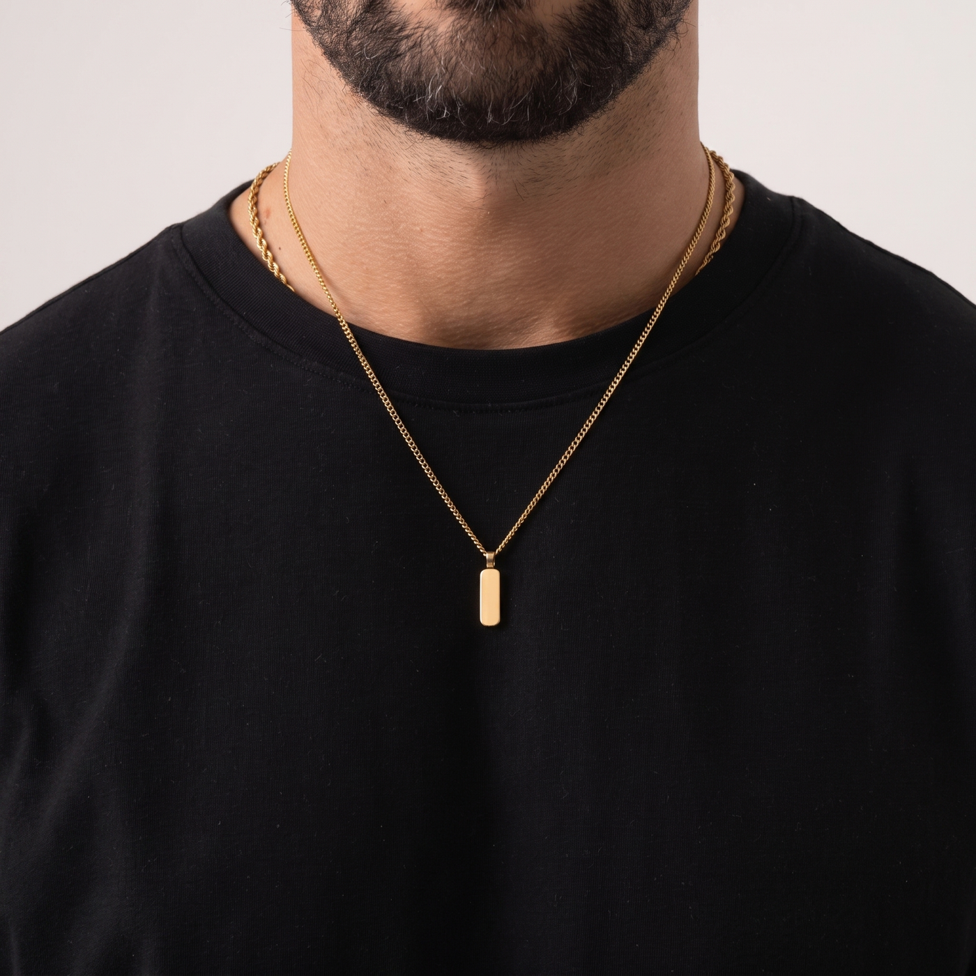 ASHER. Minimal Bar Pendant Necklace