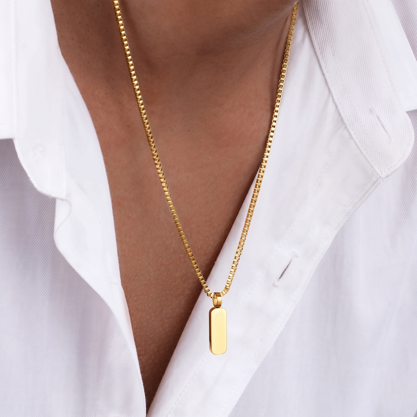 ASHER. Minimal Bar Pendant Necklace