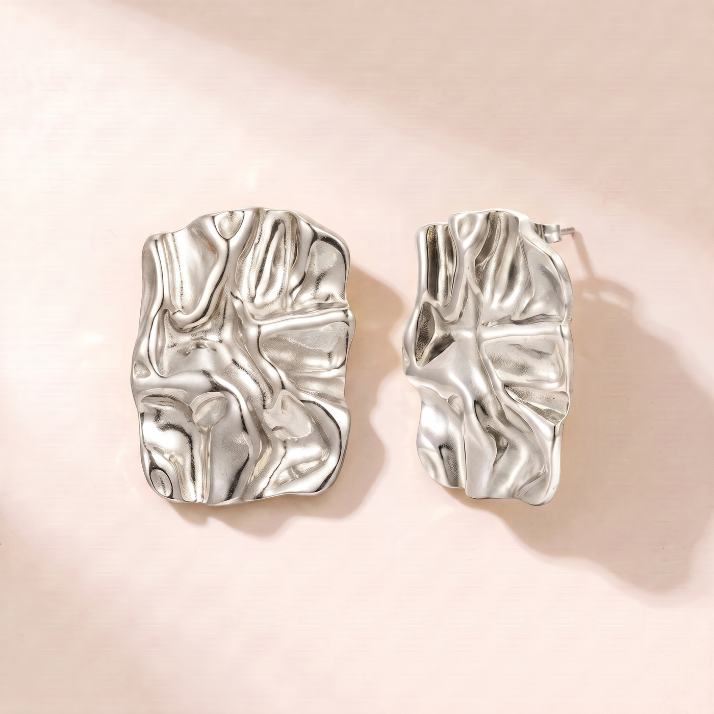 POPPY. Rectangle Huggie Earrings