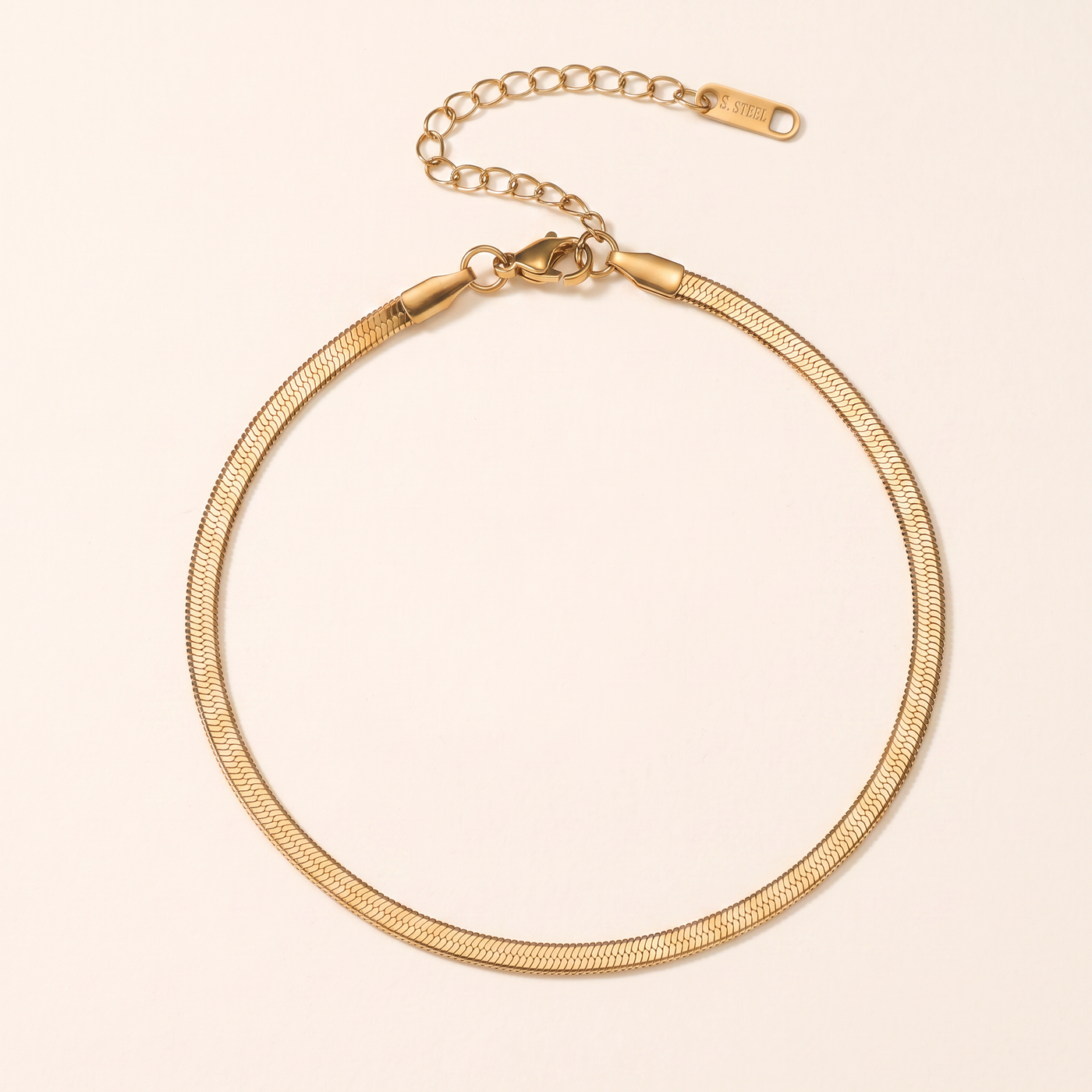 CORA. Herringbone Anklet