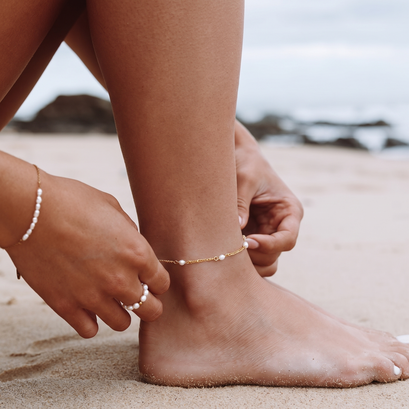 JUNO. Freshwater Pearl Anklet