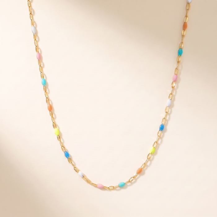 DELPHINE. Rainbow Dainty Choker
