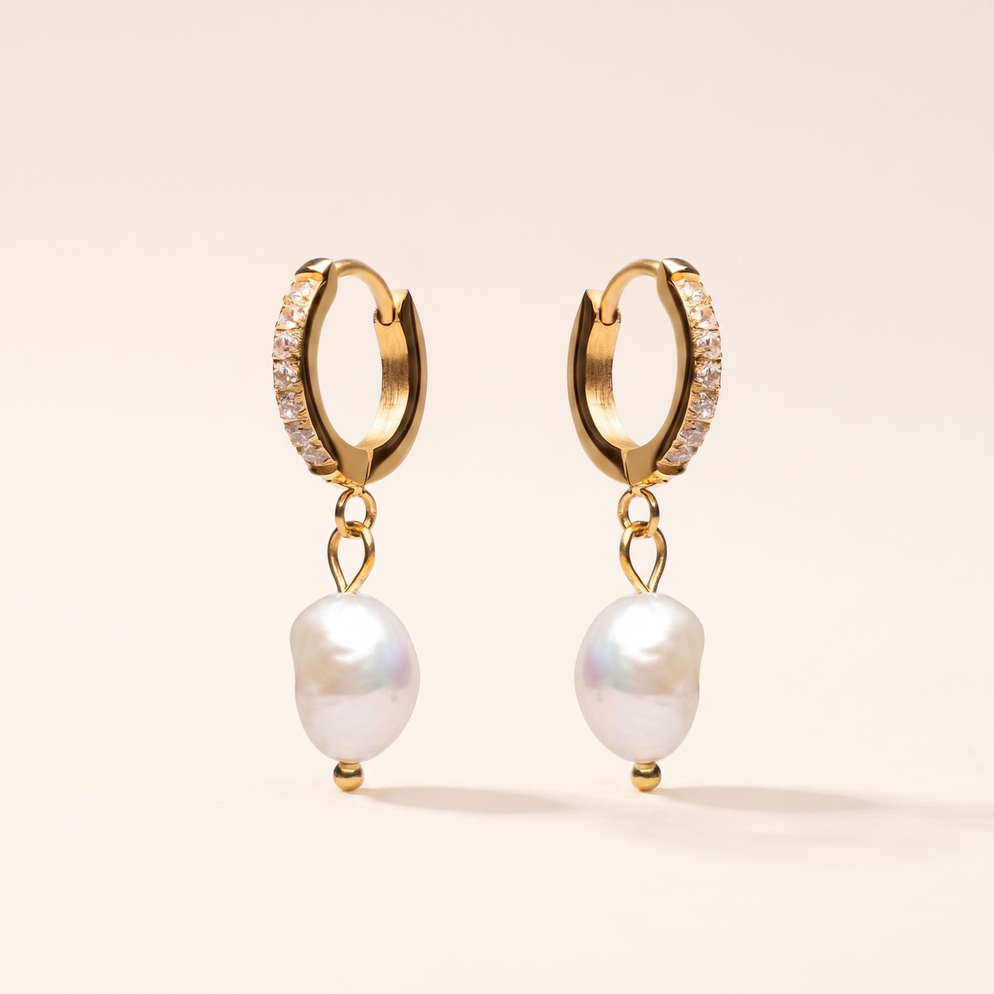 IONA. Freshwater Pearl Hoop Earrings