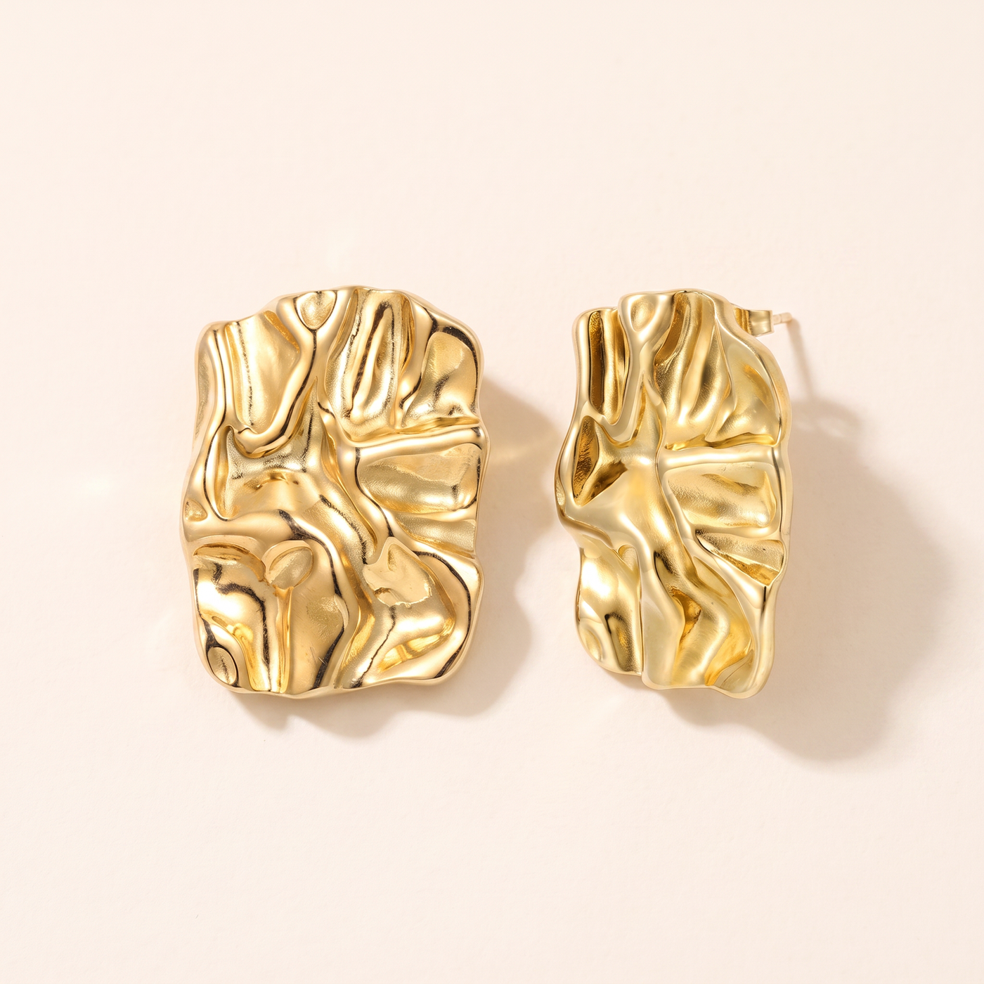POPPY. Rectangle Huggie Earrings