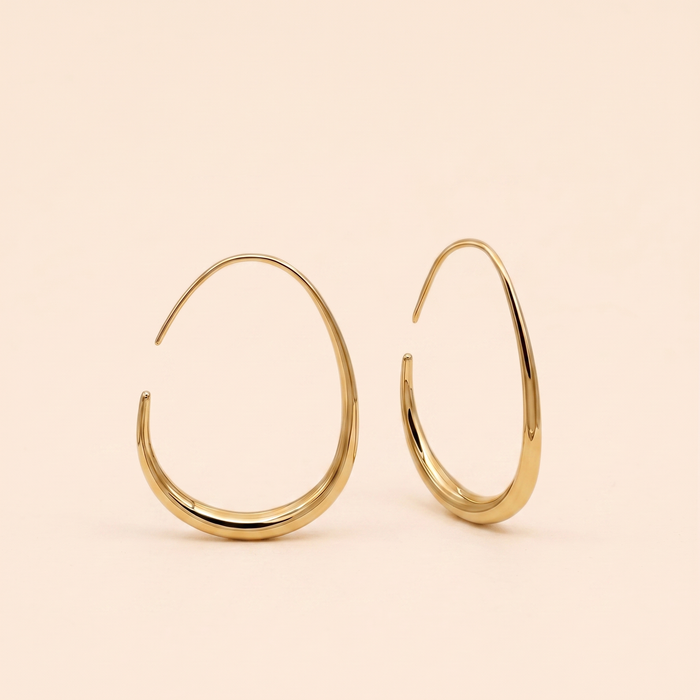 NADIA. Teardrop Hoop Earrings