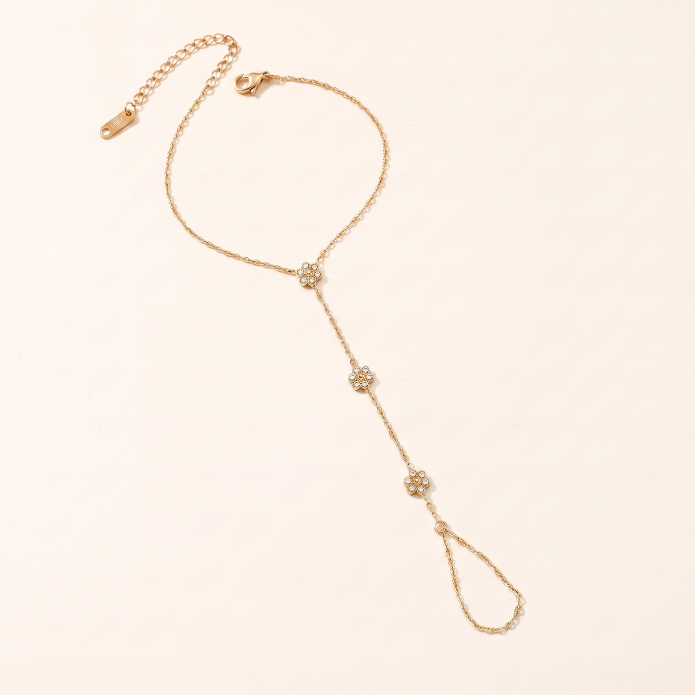 FAYE. Flower Hand Chain Bracelet