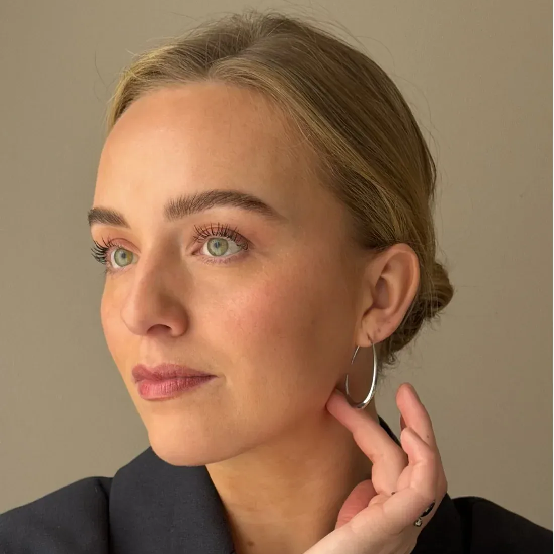NADIA. Teardrop Hoop Earrings