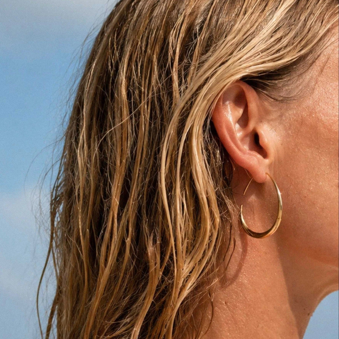 NADIA. Teardrop Hoop Earrings