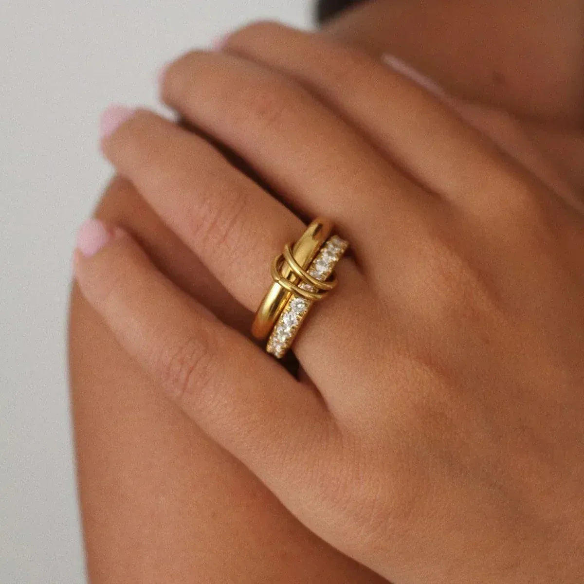 FREYA. Stacked Diamond Ring