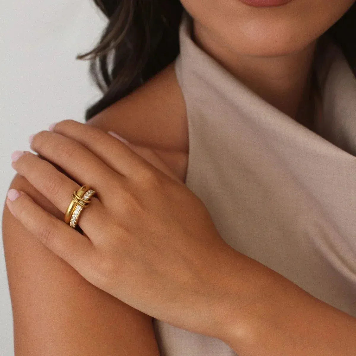 FREYA. Stacked Diamond Ring