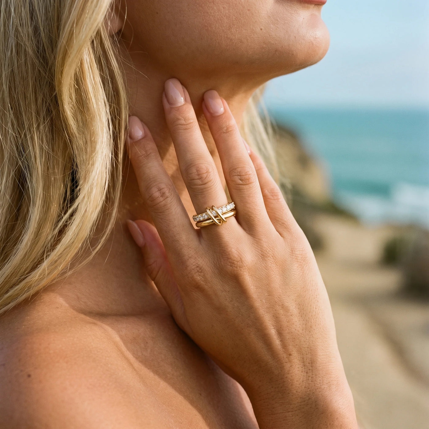 FREYA. Stacked Diamond Ring