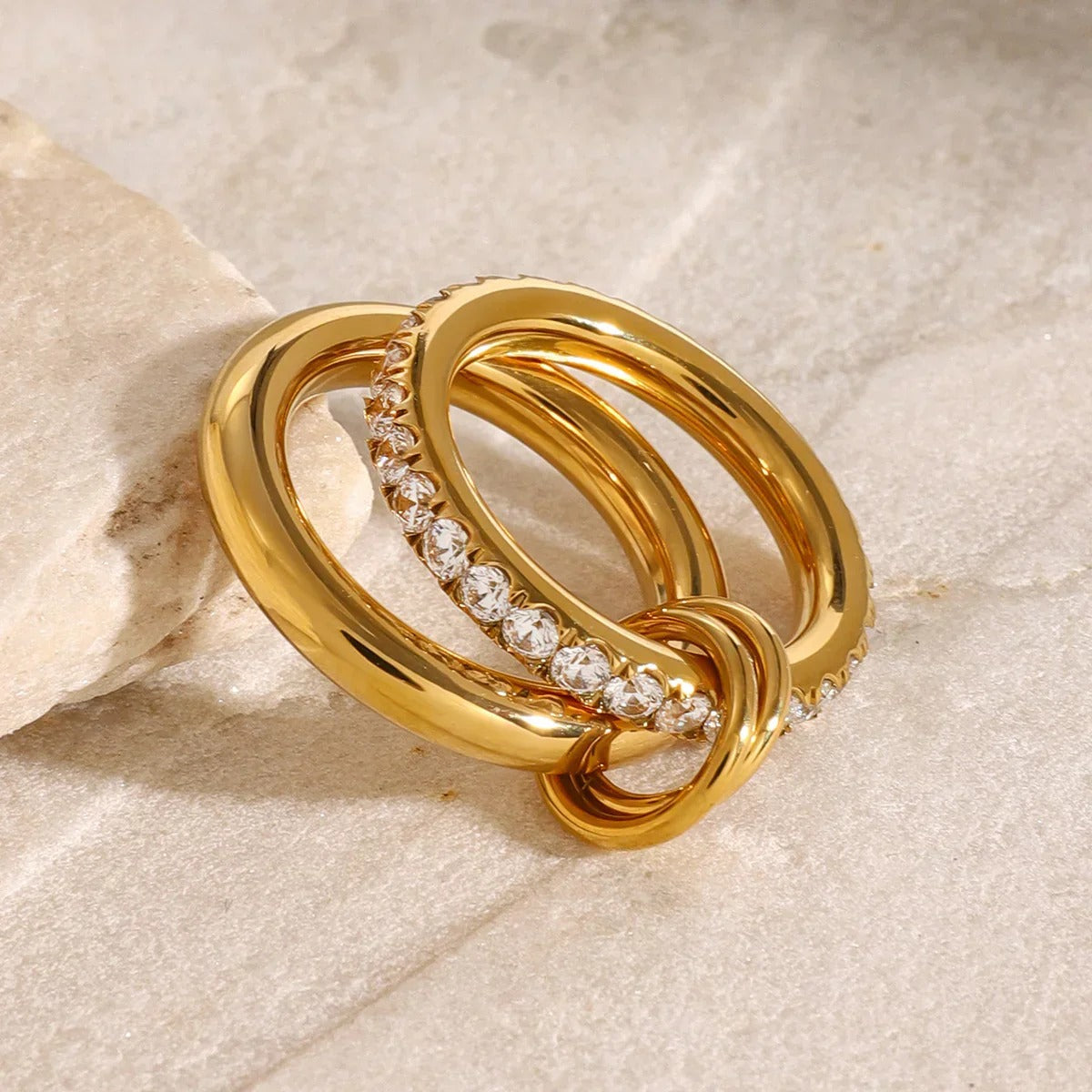 FREYA. Stacked Diamond Ring
