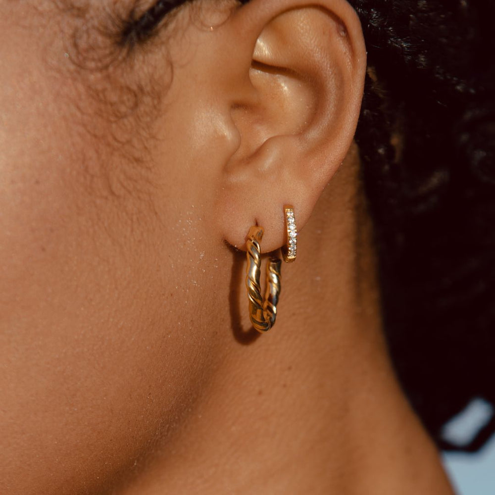 BREE. Tiny Hoop Earrings